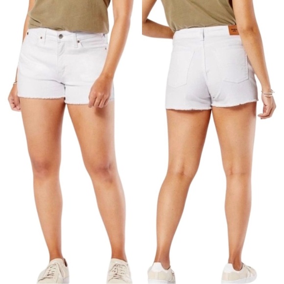 Levi's Pants - NWT LEVI’S Denizen High Rise 3” Denim Shorts White Cut Offs Stretch Cotton